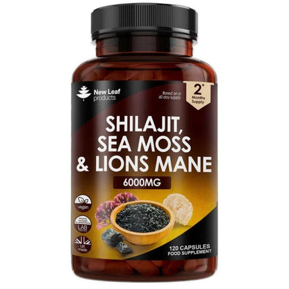 Shilajit, Sea Moss and Lions Mane Capsules