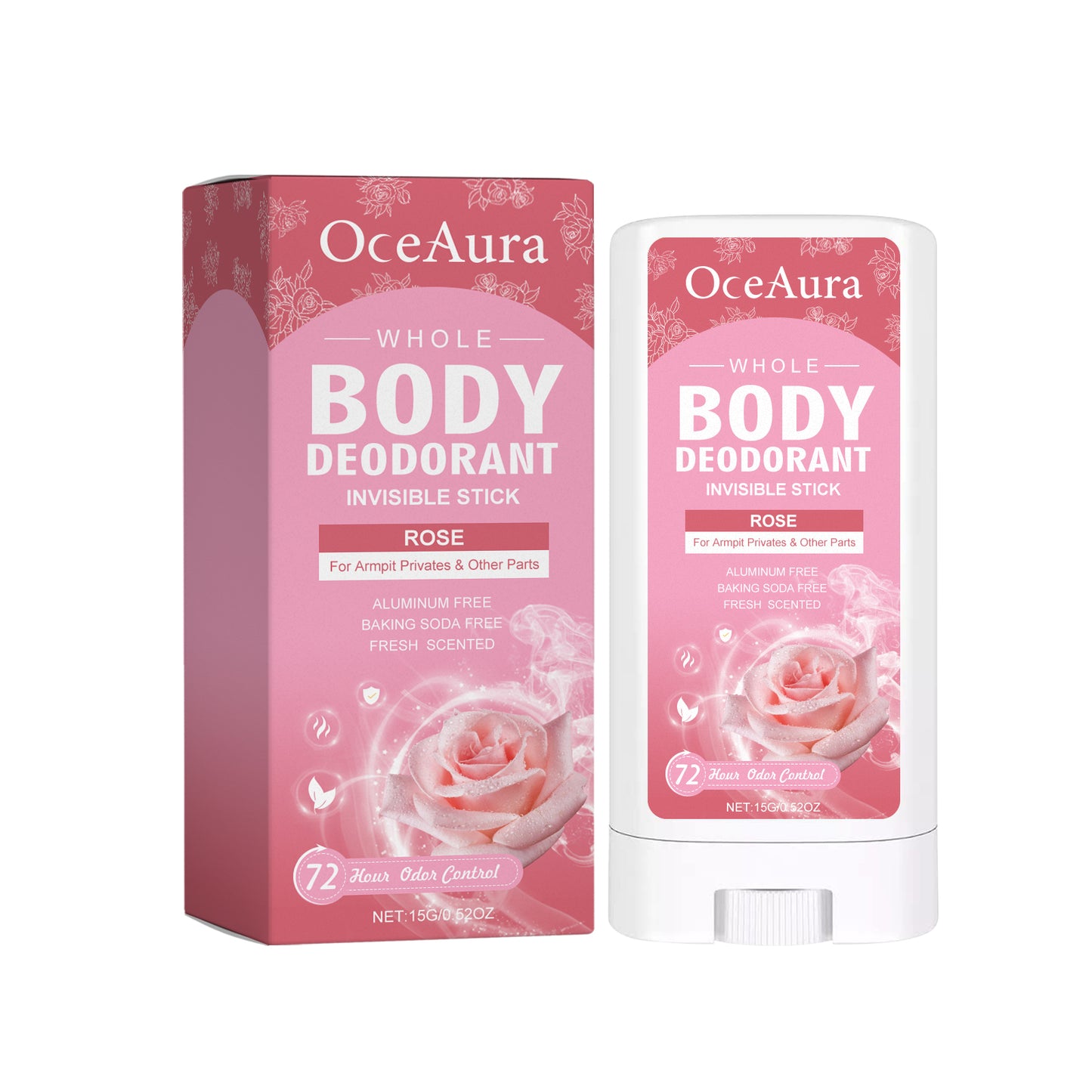 OceAura Rose Body Deodorant Stick With Rose Fragrance