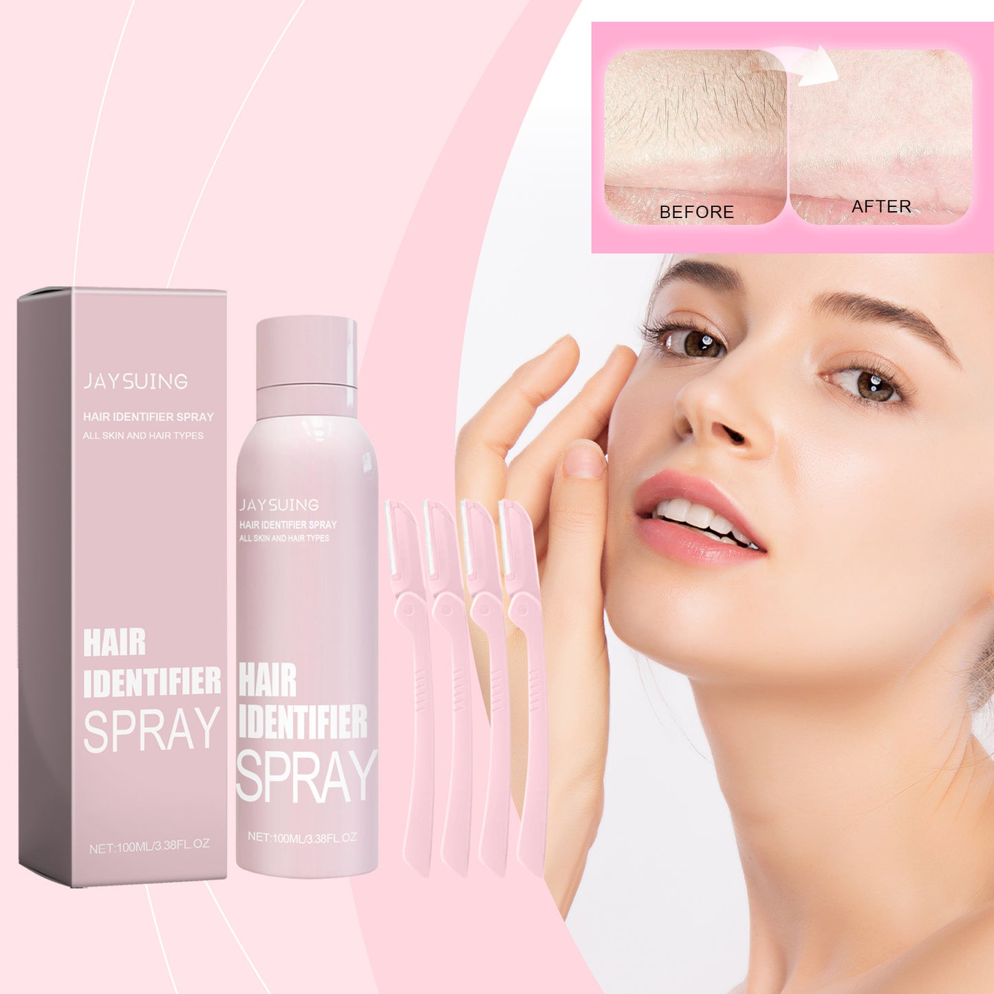 Hair Identifier Spray and Razor Set